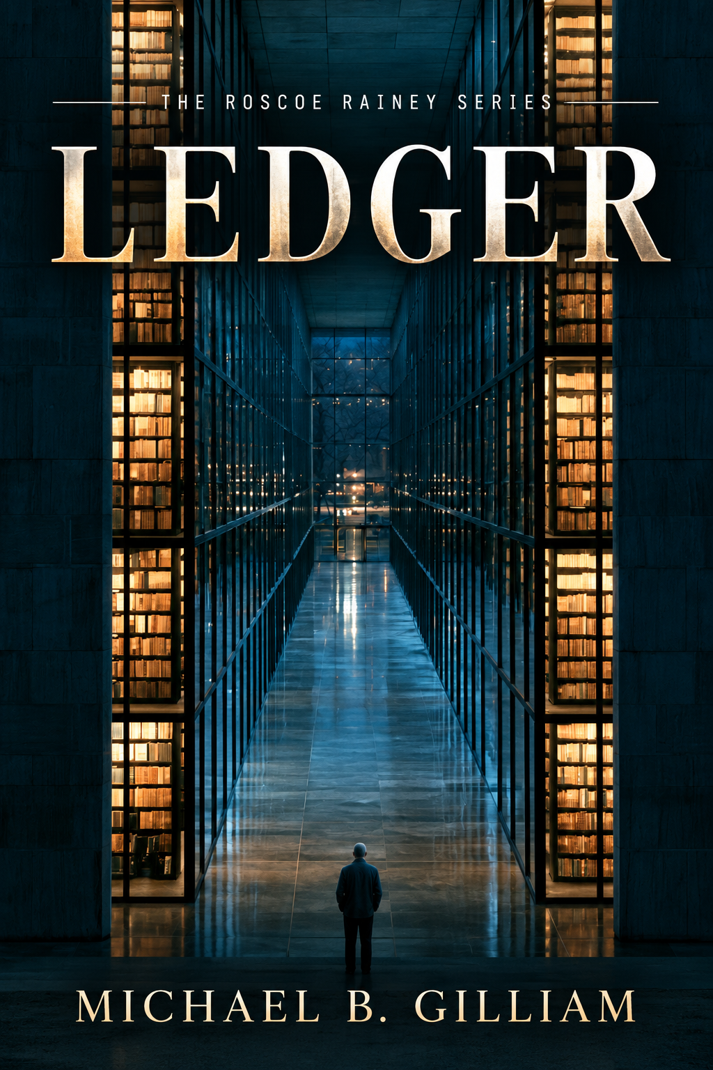 Ledger book cover by Michael B. Gilliam